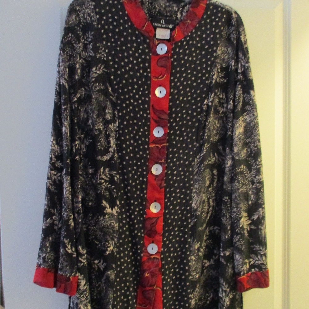 LAST CALL!! VTG Carole Little AsianTunic 1980's